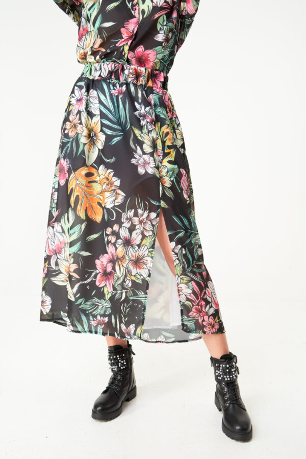 Spódnica długa z kieszeniami Exotic Black