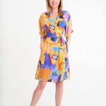 Sukienka z krotkim rekawem typu Kimono Ibiza