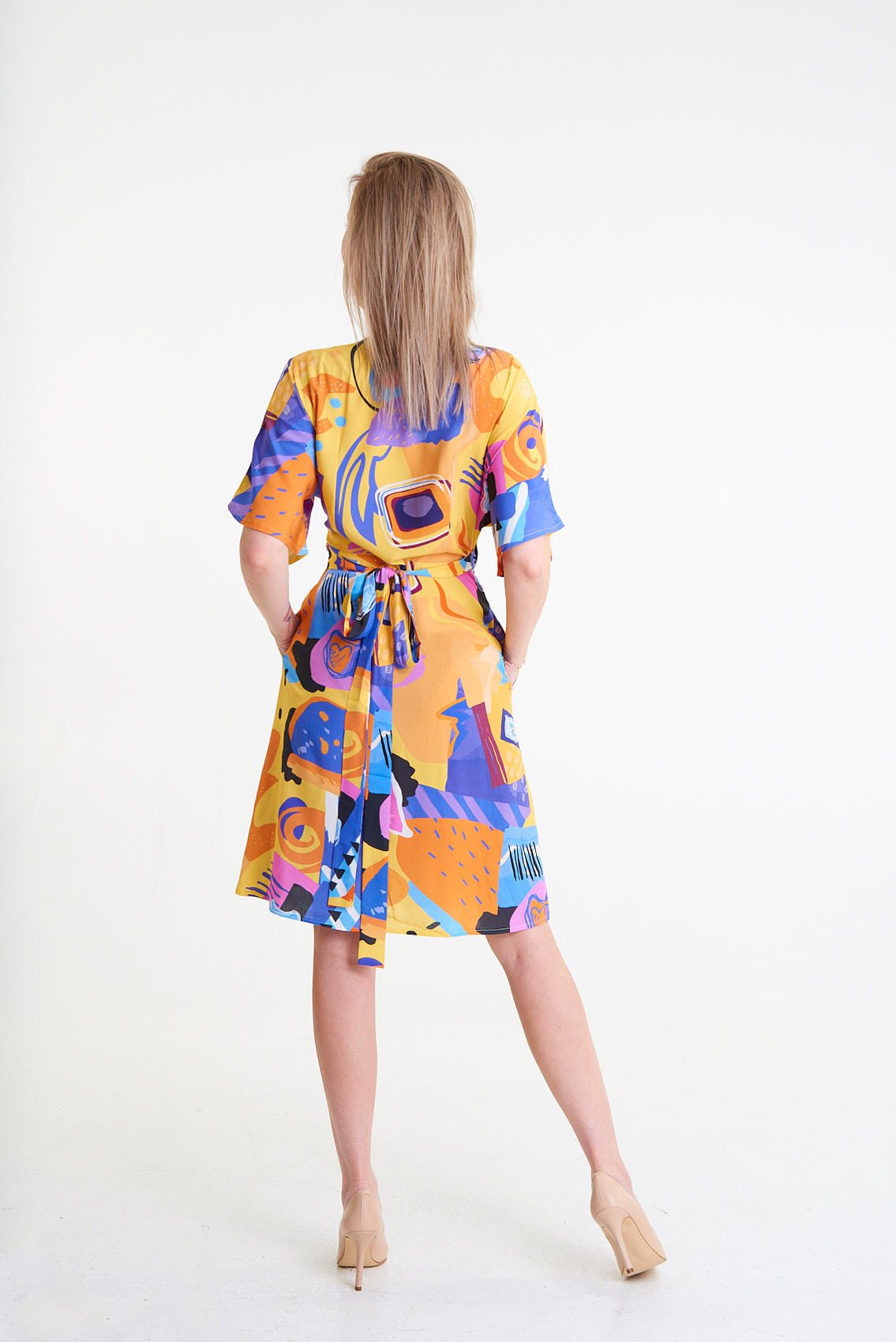 Sukienka z krotkim rekawem typu Kimono Ibiza 17