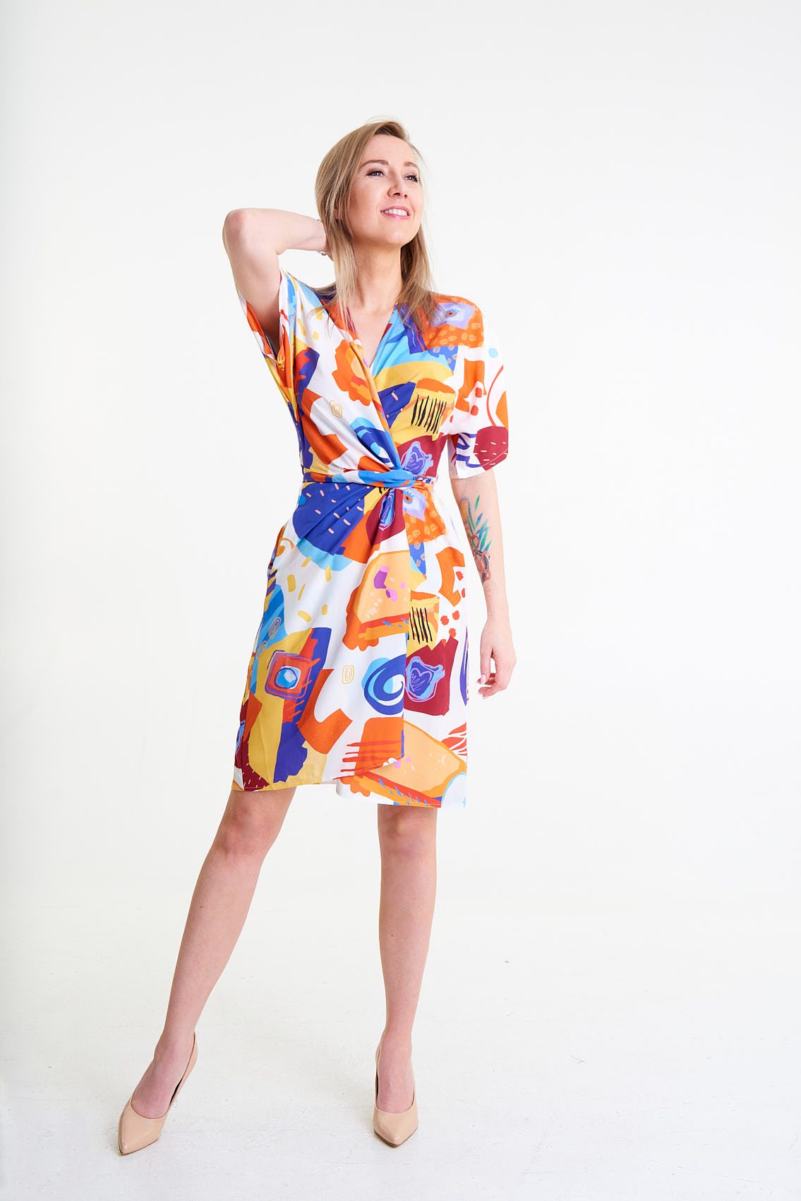 Sukienka z krotkim rekawem typu Kimono Ibiza 38
